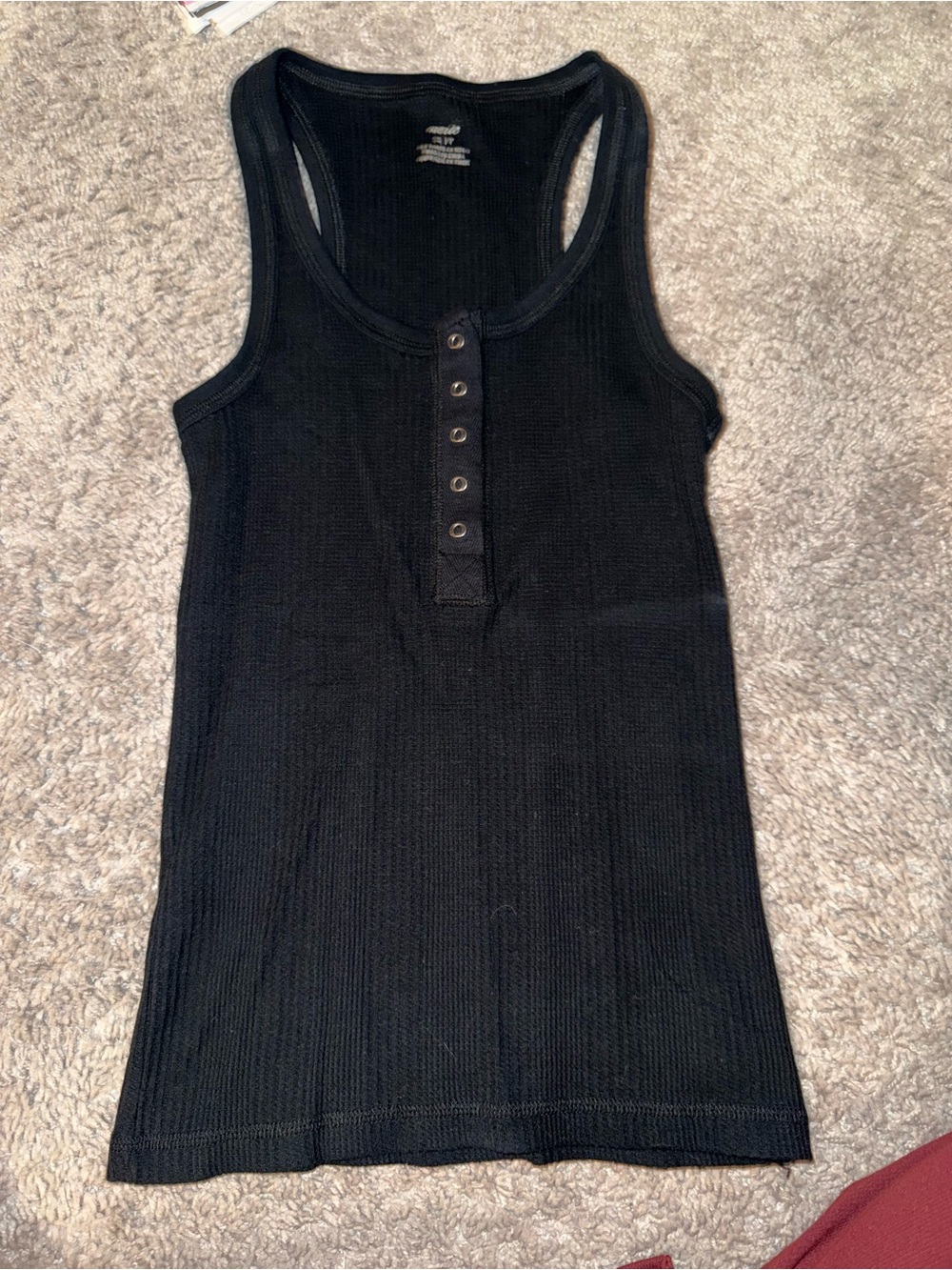 Waffle knit tank
